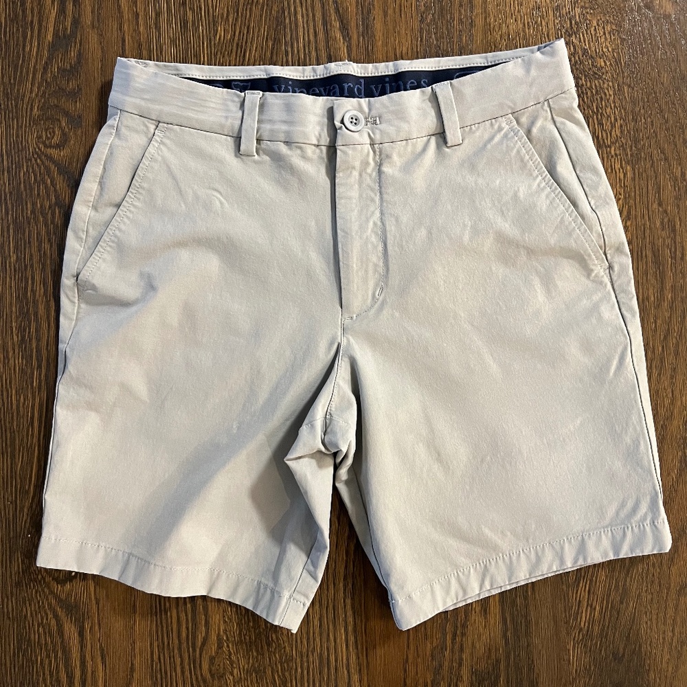 Vineyard Vines Performance Short 8" - LIGHT GREY - Men Size 28